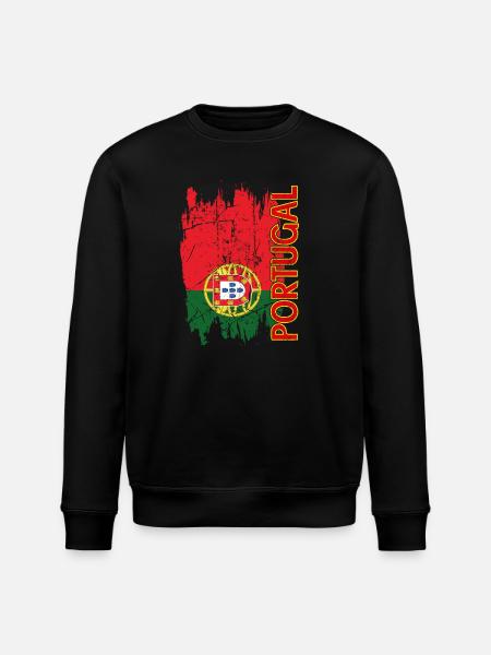Portugal Flagge - Stanley/Stella Unisex Bio-Sweatshirt ROLLER - Schwarz
