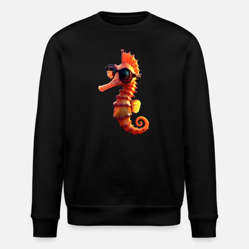 Hippocampe Aquariophile Pêcheur Hippocampe mignon - Sweat bio ROLLER Stanley/Stella Unisexe - noir