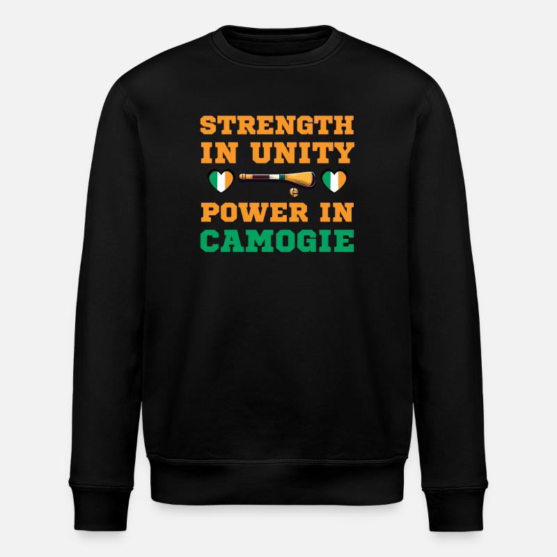Strength in unity, power in Camogie - Stanley/Stella ROLLER Unisex Organic Sweatshirt - black