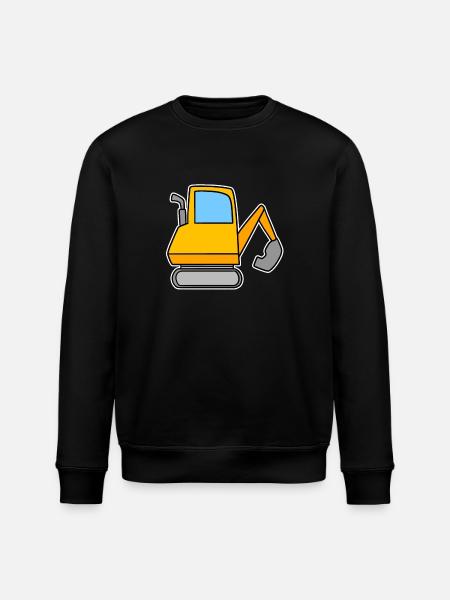 Excavator Motif - Stanley/Stella ROLLER Unisex Organic Sweatshirt - black