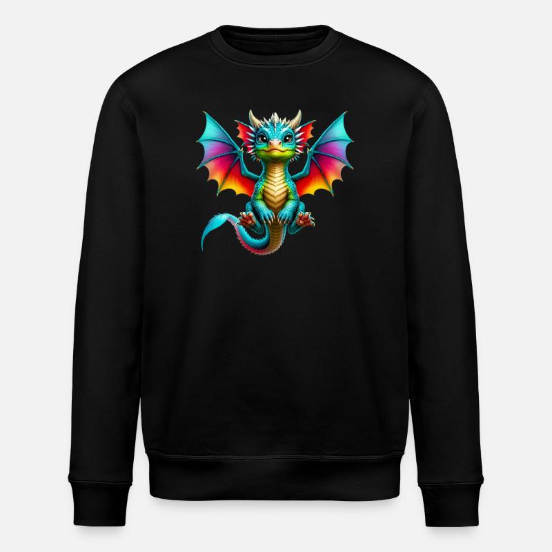 Drache - Stanley/Stella Unisex Bio-Sweatshirt ROLLER - Schwarz