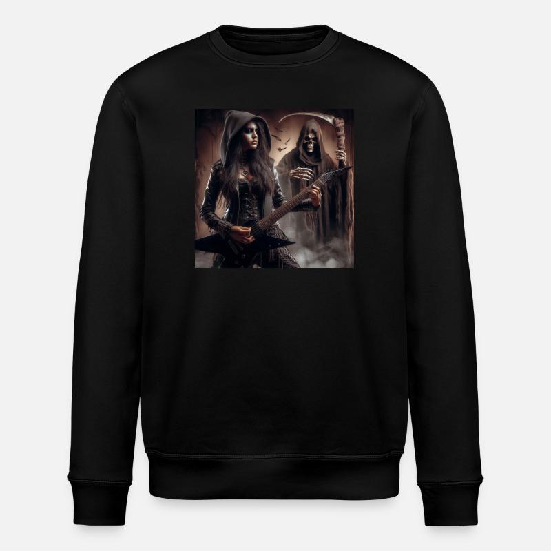 Guitariste et la faucheuse - Sweat bio ROLLER Stanley/Stella Unisexe - noir