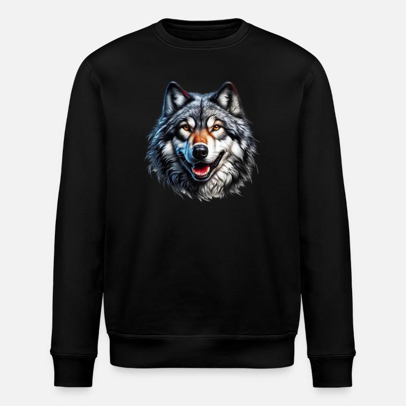 Wolf - Stanley/Stella Unisex Bio-Sweatshirt ROLLER - Schwarz