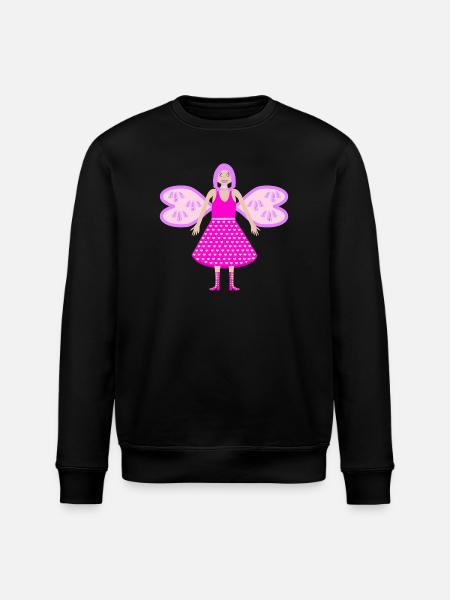 Fantasy Flower Fairy Foxglove Digitalia - Stanley/Stella ROLLER økologisk unisex-sweatshirt - svart