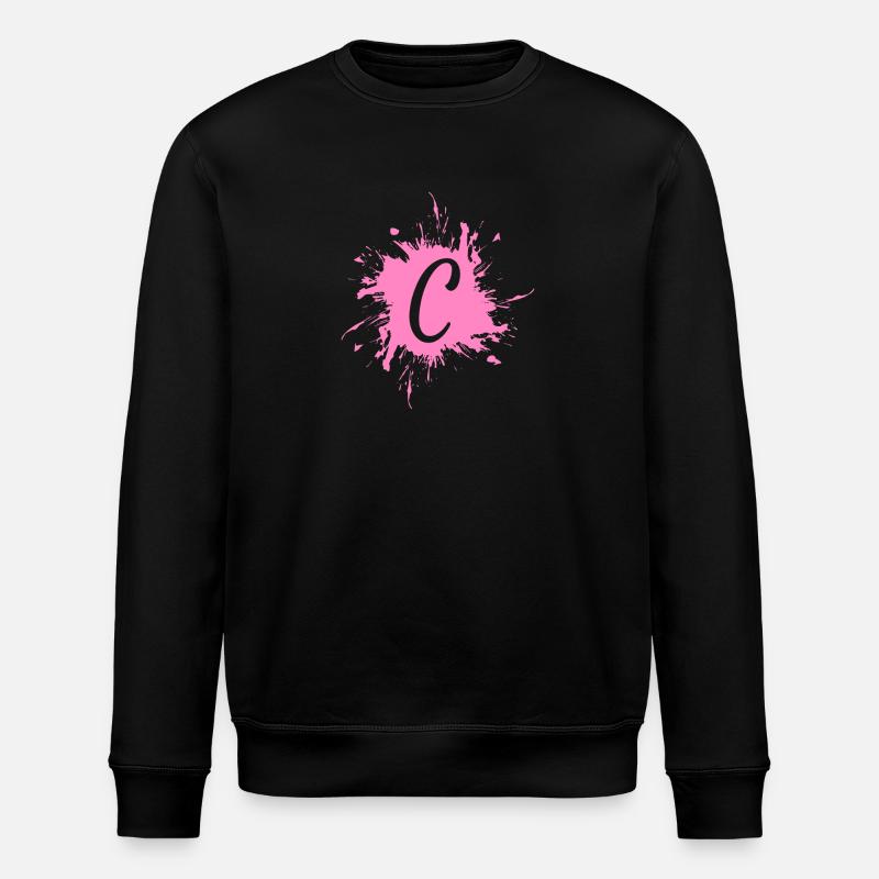 Letter C - initial letter C - Stanley/Stella ROLLER Unisex Organic Sweatshirt - black