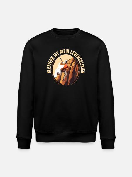 Klettern ist mein Lebenselixier - Stanley/Stella Unisex Bio-Sweatshirt ROLLER - Schwarz