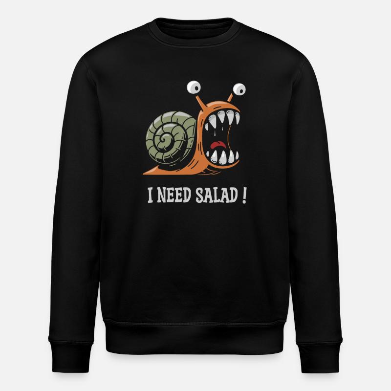 escargot , j'ai besoin de salade ! - Sweat bio ROLLER Stanley/Stella Unisexe - noir