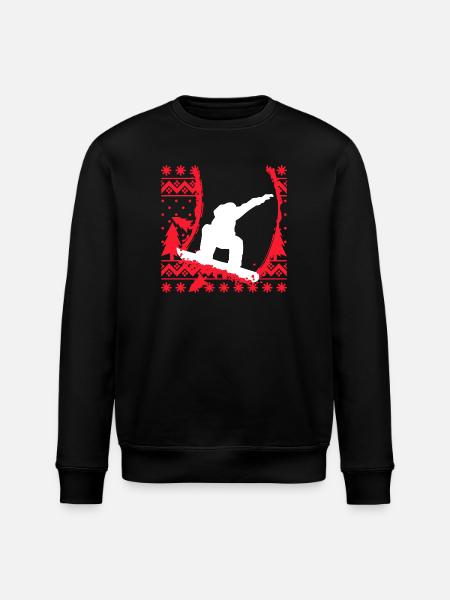 Wintersaison Schifahrer Schifahren Wintersport - Stanley/Stella Unisex Bio-Sweatshirt ROLLER - Schwarz