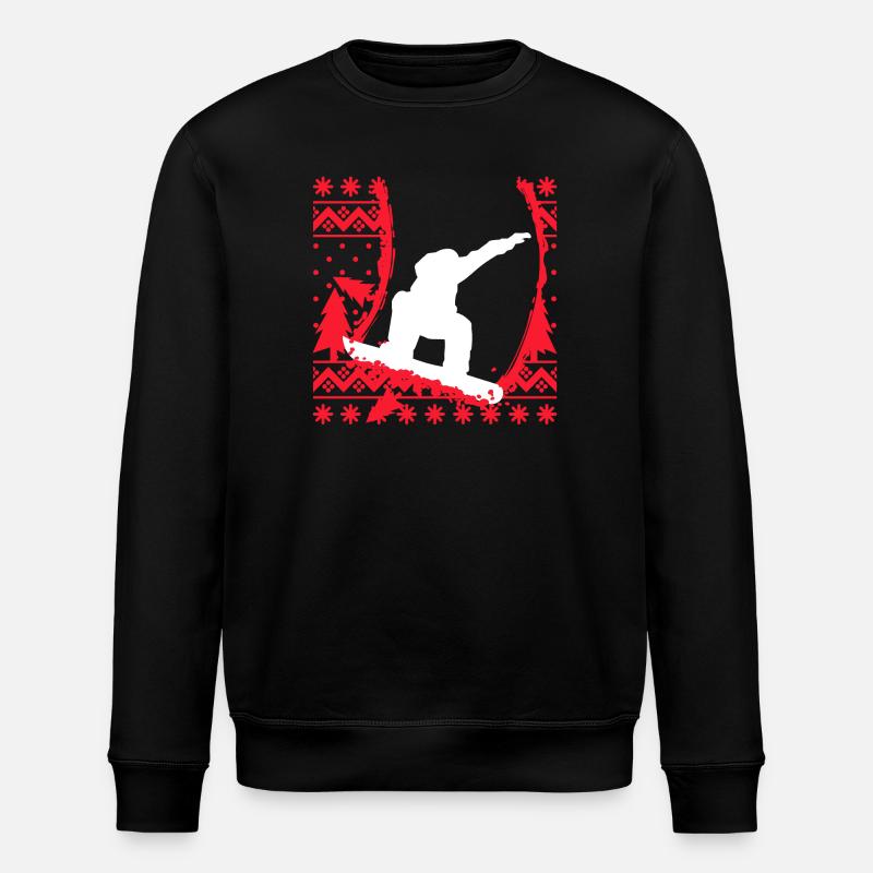Wintersaison Schifahrer Schifahren Wintersport - Stanley/Stella Unisex Bio-Sweatshirt ROLLER - Schwarz