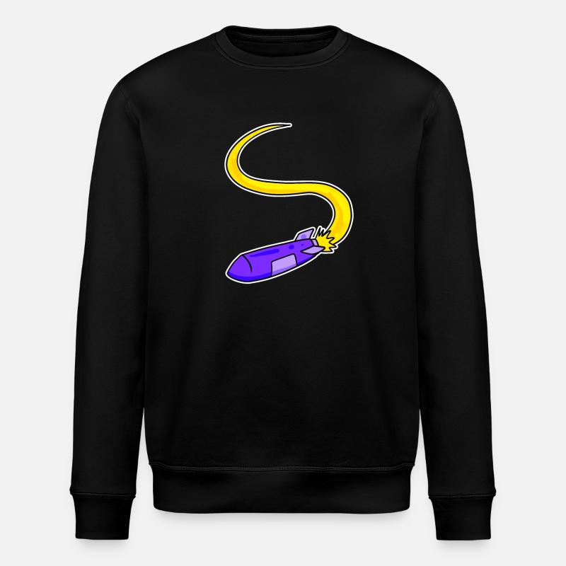 Rocket motif - Stanley/Stella ROLLER Unisex Organic Sweatshirt - black