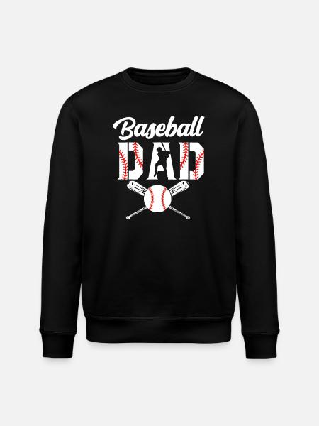 Baseball Dad Emblem Tee - Stanley/Stella ROLLER Unisex Organic Sweatshirt - black