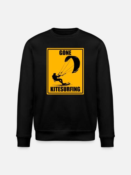 Gone Kitesurfing Vintage Kiteboarding Design Shirt - Ekologisk sweatshirt ROLLER unisex från Stanley/Stella - svart