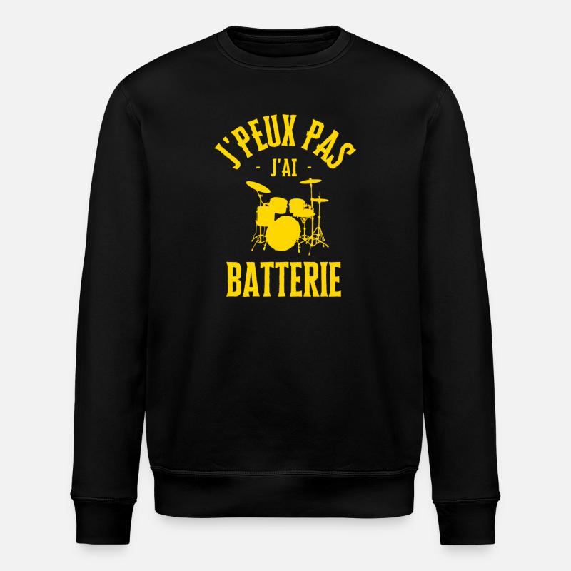 Je peux pas jai batterie - Sweat bio ROLLER Stanley/Stella Unisexe - noir