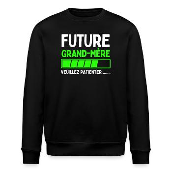Werdende Großmutter - Stanley/Stella Unisex Bio-Sweatshirt ROLLER - Schwarz - Vorne - Nik (191cm)