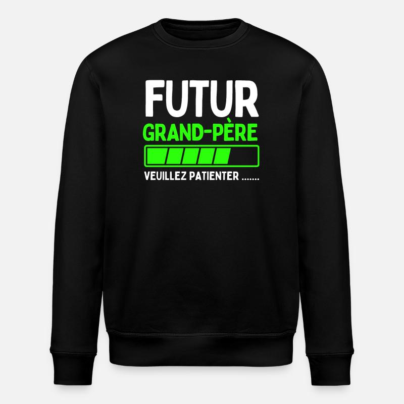 Zukünftiger Großvater - Stanley/Stella Unisex Bio-Sweatshirt ROLLER - Schwarz