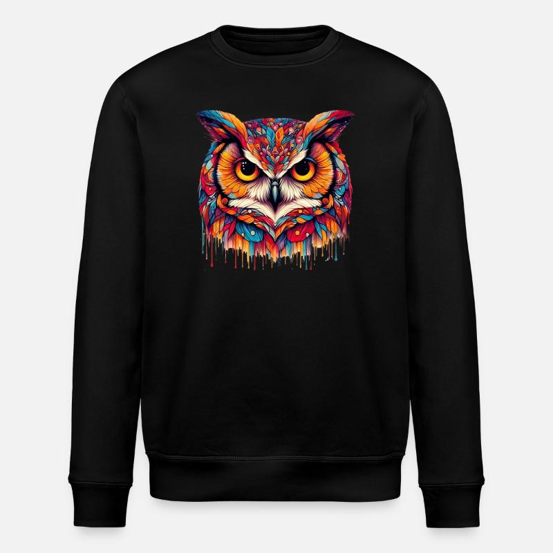 Eule - Stanley/Stella Unisex Bio-Sweatshirt ROLLER - Schwarz