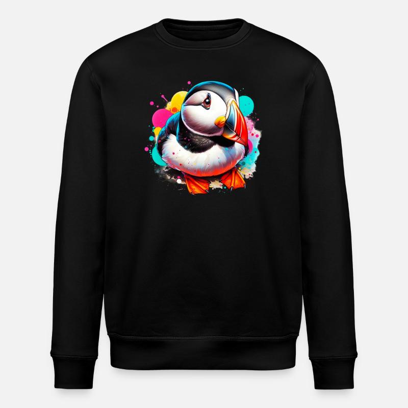 Macareux - Sweat bio ROLLER Stanley/Stella Unisexe - noir