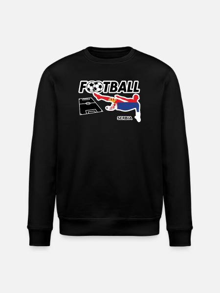 Fußball Fieber Serbien - Stanley/Stella Unisex Bio-Sweatshirt ROLLER - Schwarz