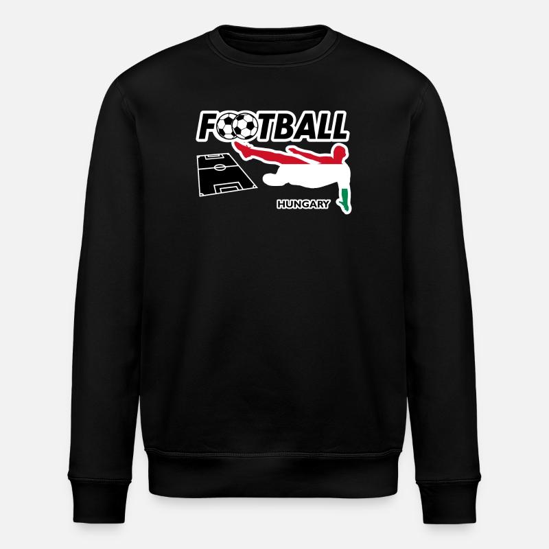 Fußball Fieber Ungarn - Stanley/Stella Unisex Bio-Sweatshirt ROLLER - Schwarz