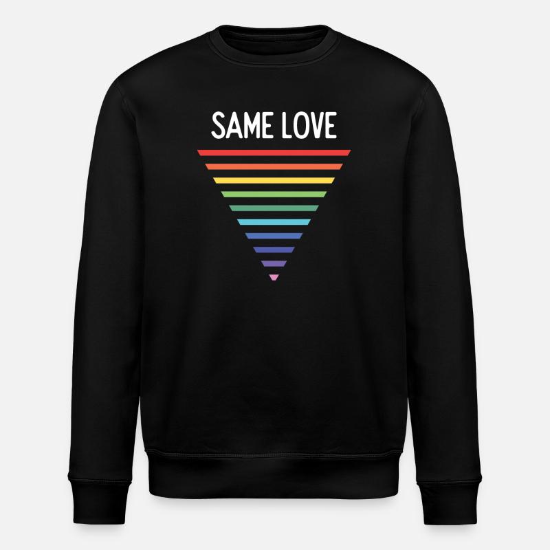 LGBTQ Pride Month - Same Love - Stanley/Stella ROLLER Unisex Organic Sweatshirt - black