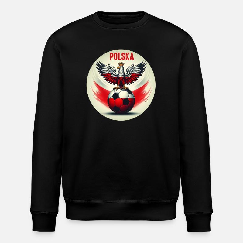 Polnischer Fußball - Stanley/Stella Unisex Bio-Sweatshirt ROLLER - Schwarz