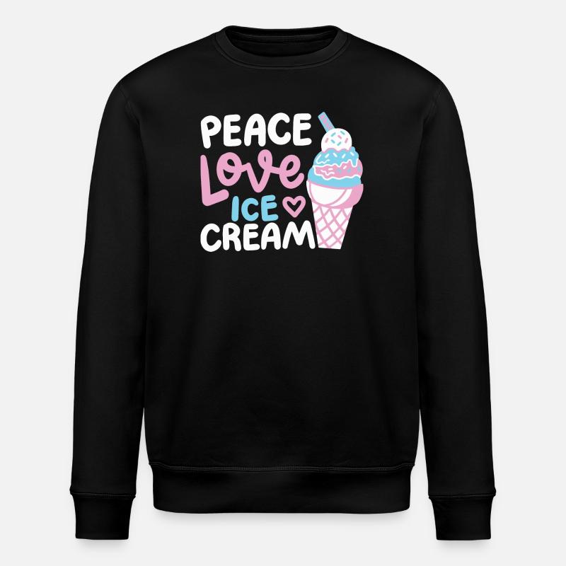 Eiscreme Eisliebhaber - Stanley/Stella Unisex Bio-Sweatshirt ROLLER - Schwarz