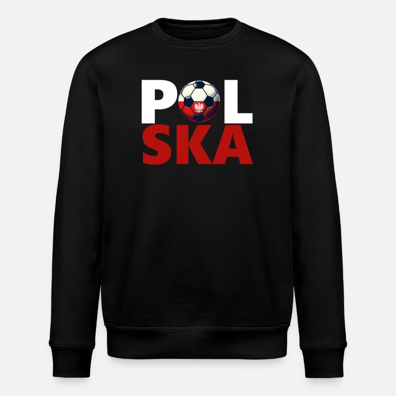 Polnischer Fußball - Stanley/Stella Unisex Bio-Sweatshirt ROLLER - Schwarz
