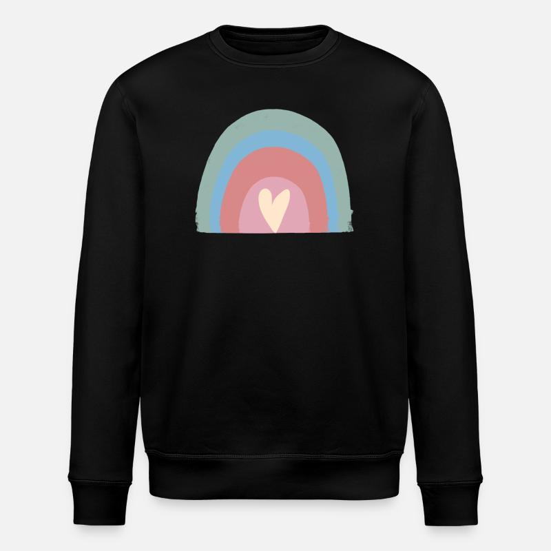 Pluie pastel Arc-en-ciel - Sweat bio ROLLER Stanley/Stella Unisexe - noir