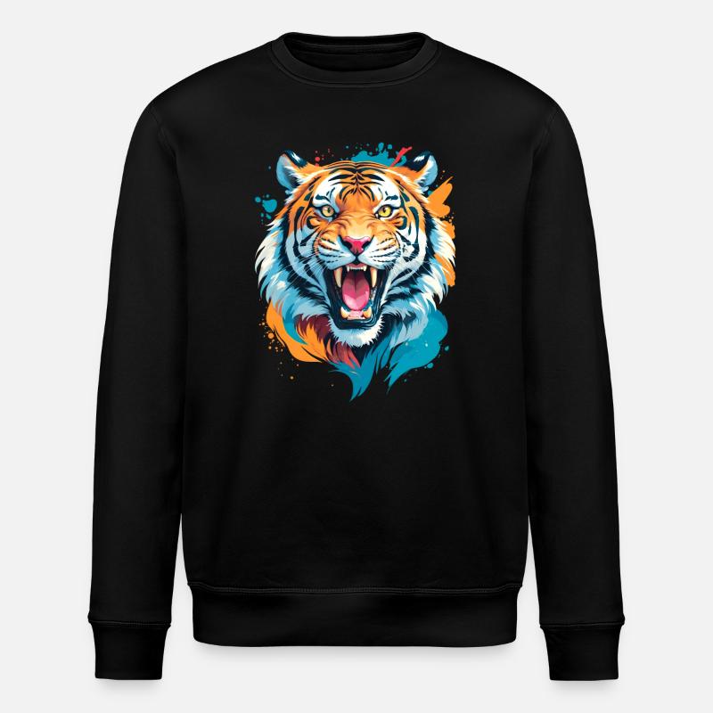 Nepal Tiger - Sweat bio ROLLER Stanley/Stella Unisexe - noir