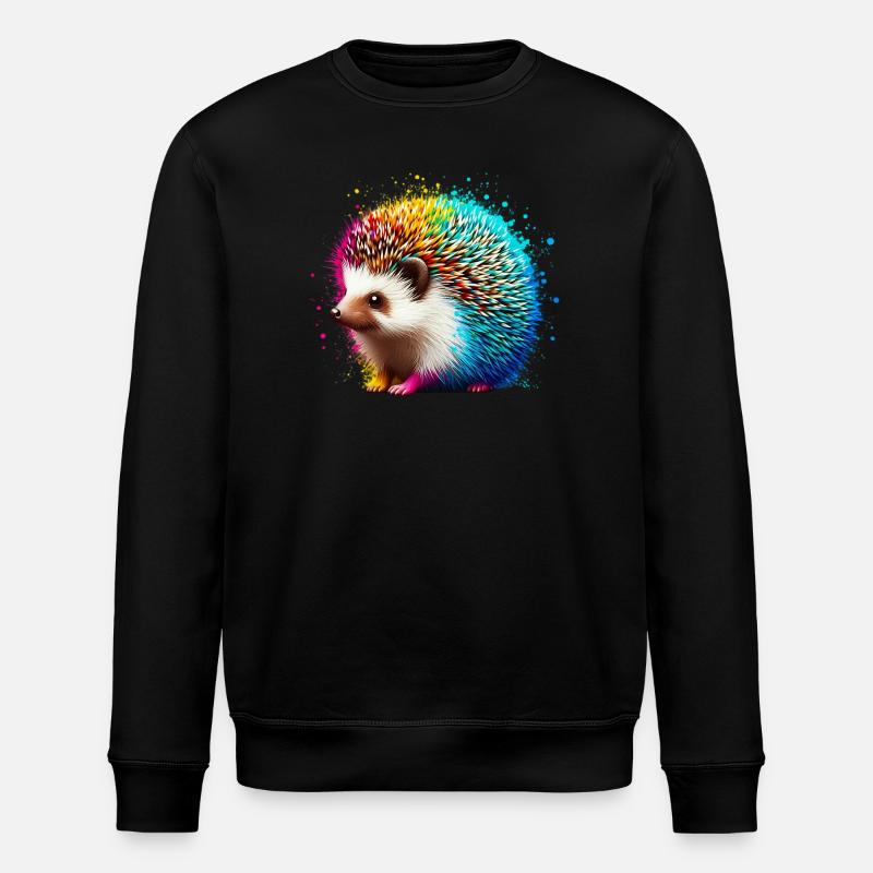 Hedgehog - Stanley/Stella ROLLER Unisex Organic Sweatshirt - black