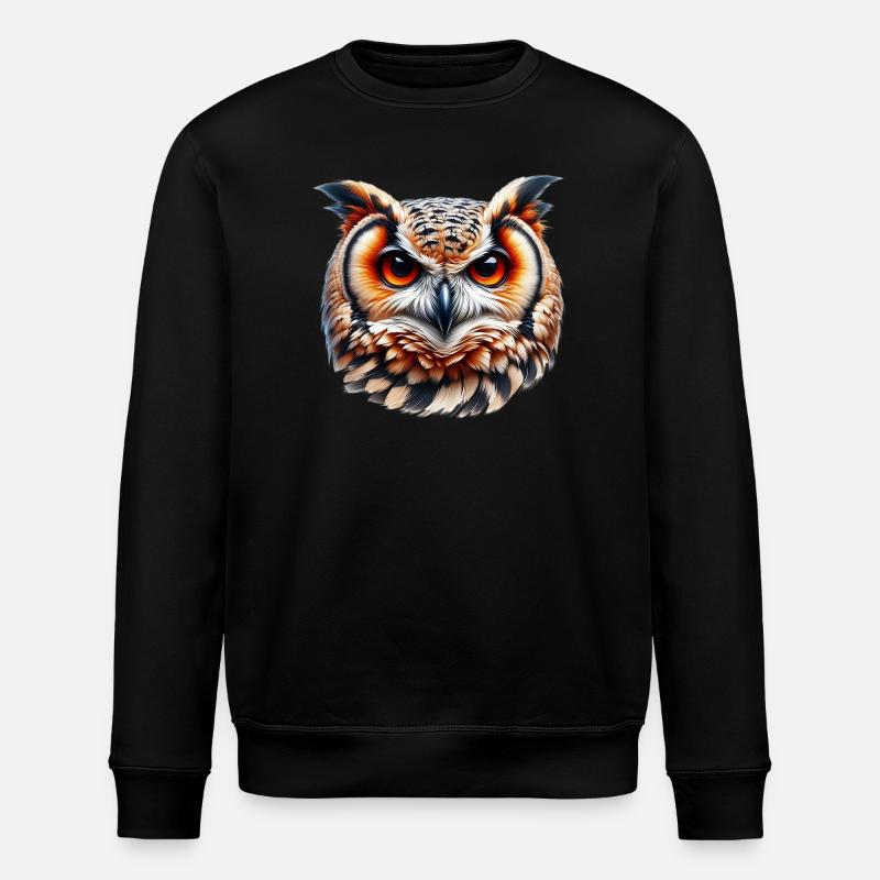 Owl - Stanley/Stella ROLLER Unisex Organic Sweatshirt - black