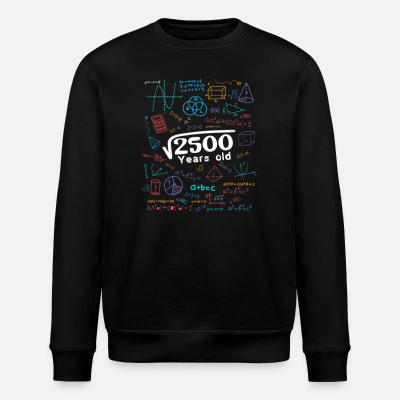 2500 Years of Math Doodles - Stanley/Stella ROLLER Unisex Organic Sweatshirt - black