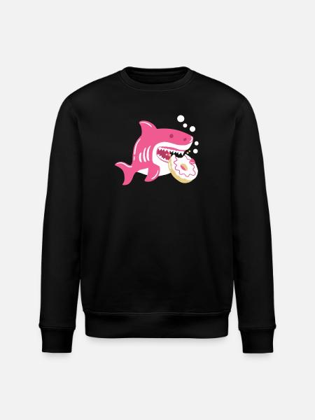 Donut und Hai - Stanley/Stella Unisex Bio-Sweatshirt ROLLER - Schwarz