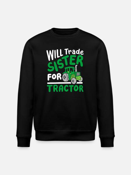 Traktor Schwester Landwirtschaft - Stanley/Stella Unisex Bio-Sweatshirt ROLLER - Schwarz