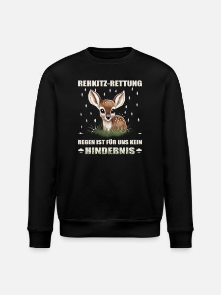 Fawn rescue - Stanley/Stella ROLLER Unisex Organic Sweatshirt - black