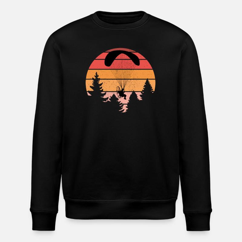 Sonnenuntergang Paragliding Silhouette Design - Stanley/Stella Unisex Bio-Sweatshirt ROLLER - Schwarz