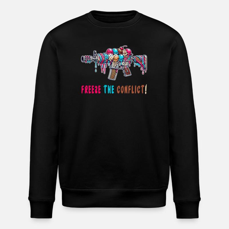 Konflikt eingefrieren Eiscreme - Stanley/Stella Unisex Bio-Sweatshirt ROLLER - Schwarz