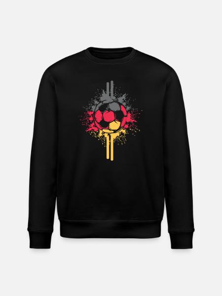 Voetbal Duitsland Jersey Ball Explosion Logo - Stanley/Stella Uniseks bio-sweatshirt ROLLER - zwart