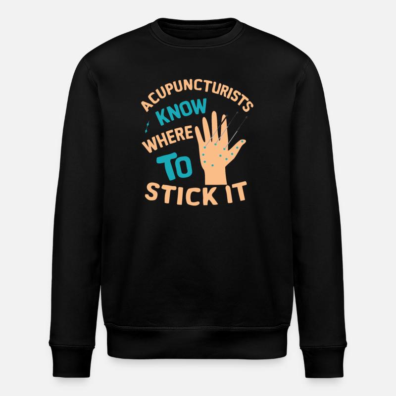 Acupuncture - Stanley/Stella ROLLER Unisex Organic Sweatshirt - black