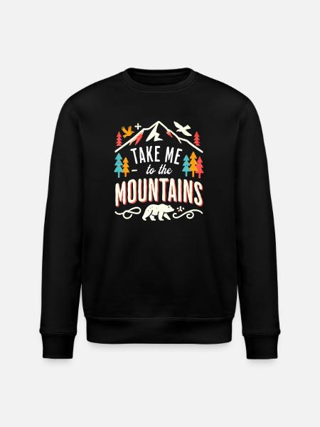 Take me to the Mountains - Stanley/Stella ROLLER Unisex Organic Sweatshirt - black