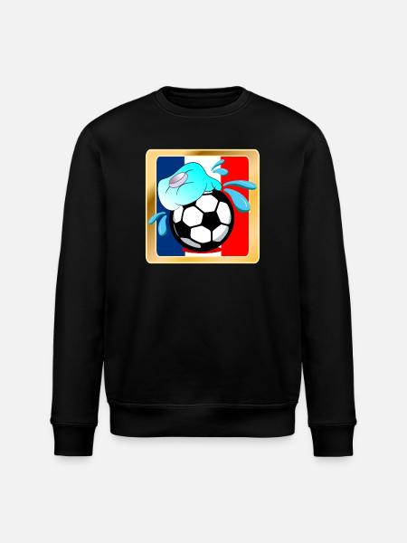 Frankreich Sommerfußball - Stanley/Stella Unisex Bio-Sweatshirt ROLLER - Schwarz