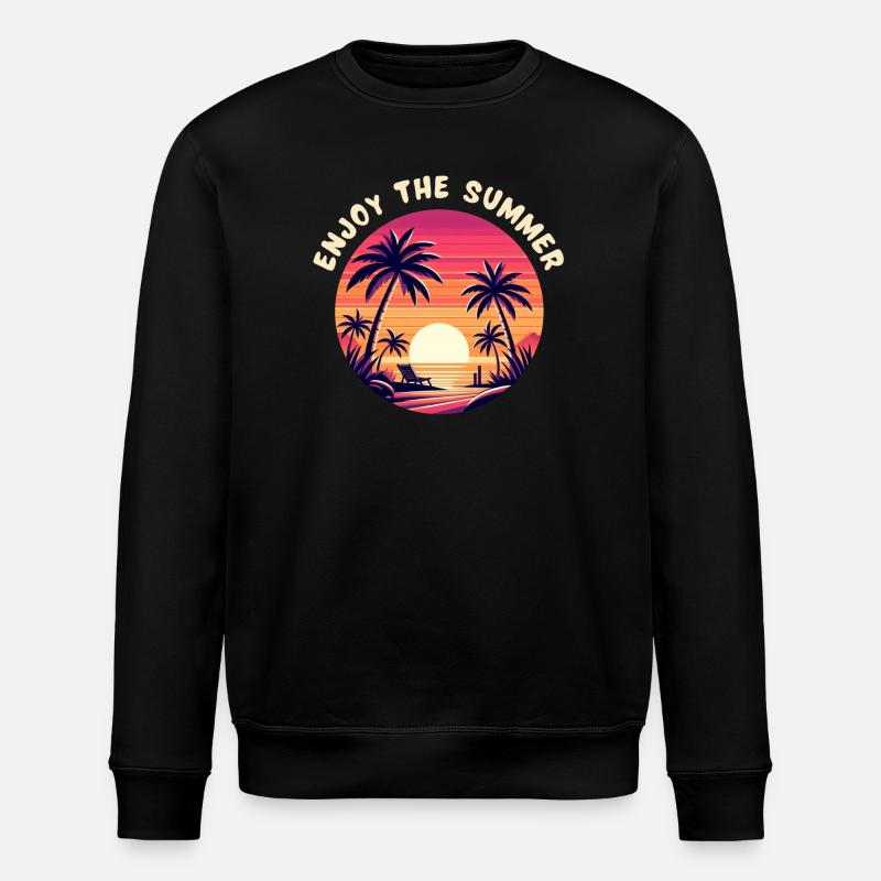 Enjoy the summer - Stanley/Stella ROLLER Unisex Organic Sweatshirt - black
