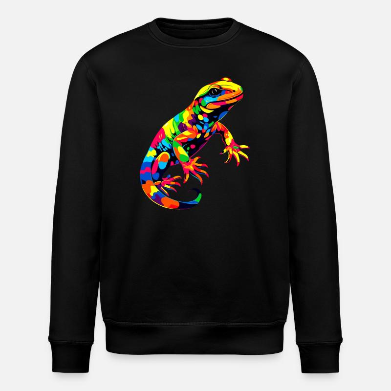 Salamander Molch Schwanzlurch Feuersalamander - Stanley/Stella Unisex Bio-Sweatshirt ROLLER - Schwarz