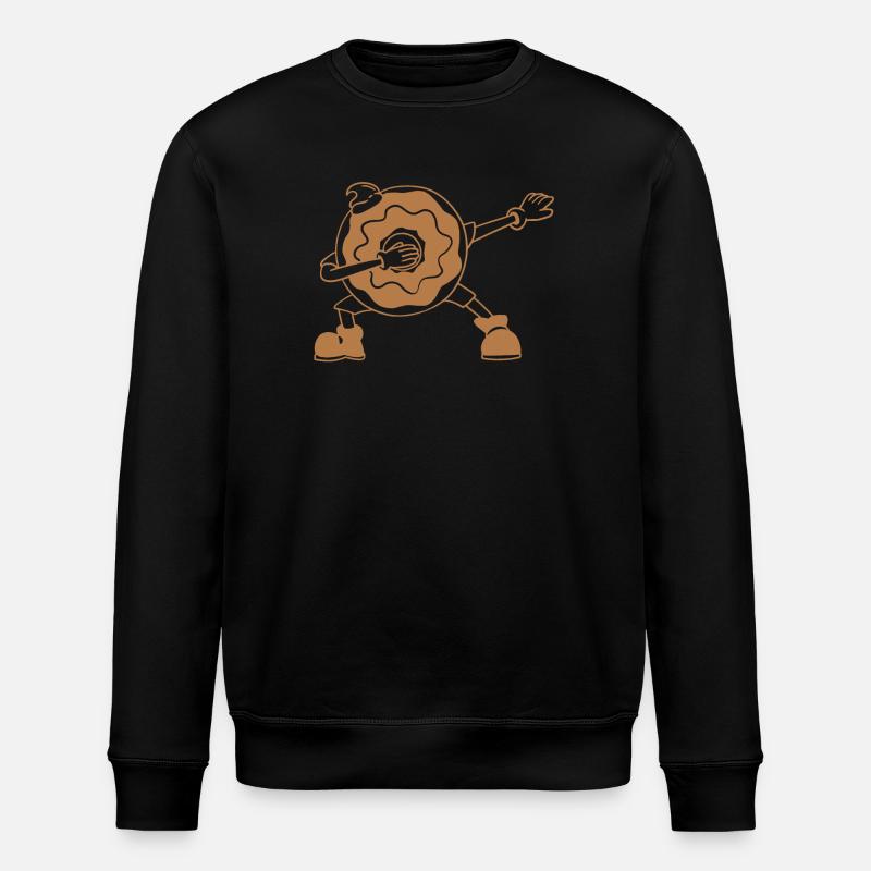 Dabbing Donut - Stanley/Stella Unisex Bio-Sweatshirt ROLLER - Schwarz