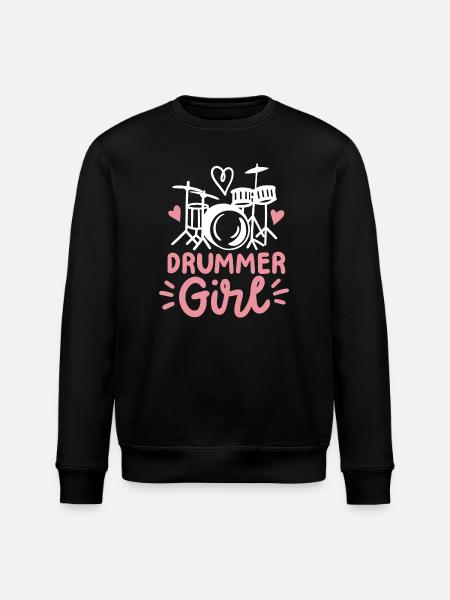 Schlagzeugerin Schlagzeug - Stanley/Stella Unisex Bio-Sweatshirt ROLLER - Schwarz
