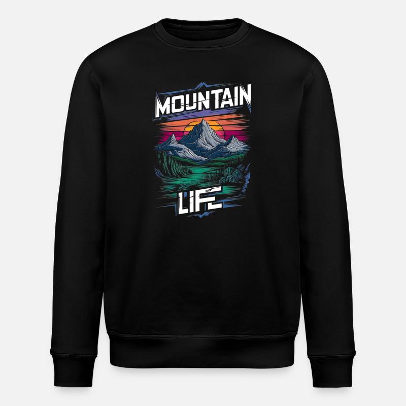 Bergsteigen und Abenteuer - Stanley/Stella Unisex Bio-Sweatshirt ROLLER - Schwarz