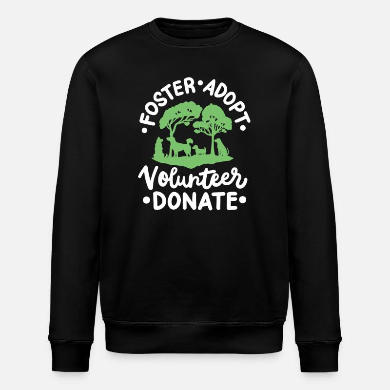 Hunderettung Tierheim - Stanley/Stella Unisex Bio-Sweatshirt ROLLER - Schwarz