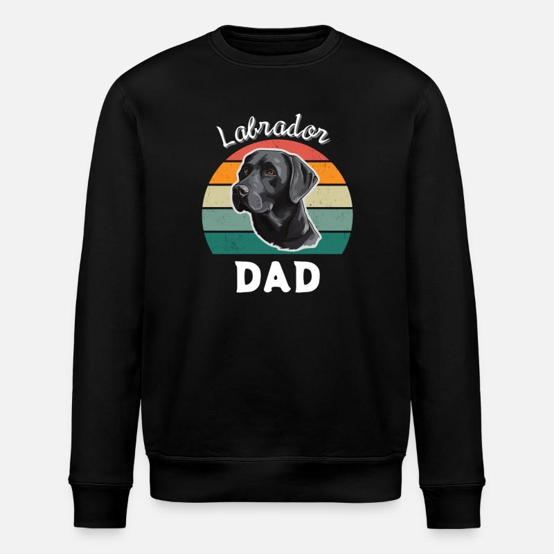 Labrador Dad Vintage-Labrador-Besitzer - Stanley/Stella Unisex Bio-Sweatshirt ROLLER - Schwarz