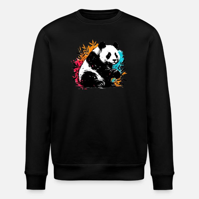 Panda - Sweat bio ROLLER Stanley/Stella Unisexe - noir