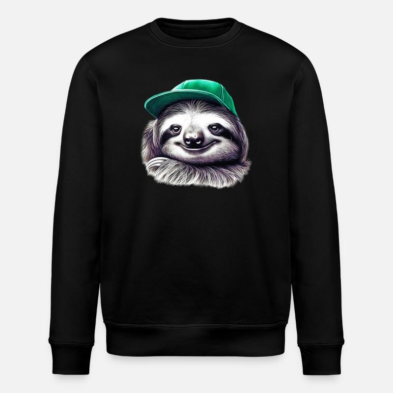 Faultier - Stanley/Stella Unisex Bio-Sweatshirt ROLLER - Schwarz